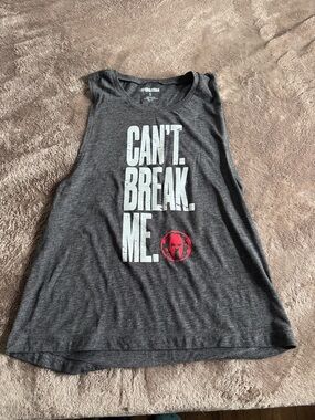 Spartan Race Women’s Gray Graphic Tank - CAN’T. BREAK. ME.
